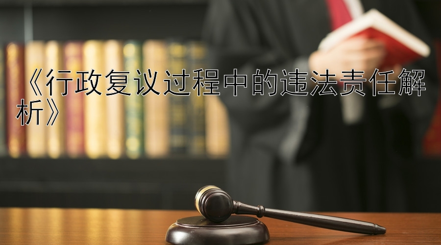 《行政复议过程中的违法责任解析》