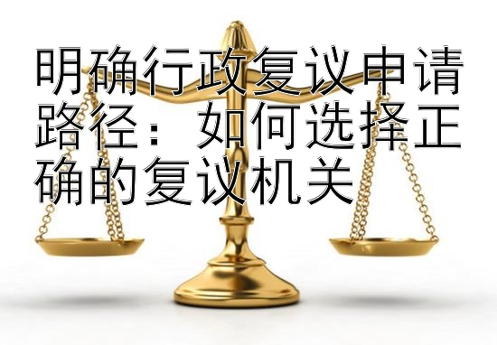 明确行政复议申请路径：如何选择正确的复议机关