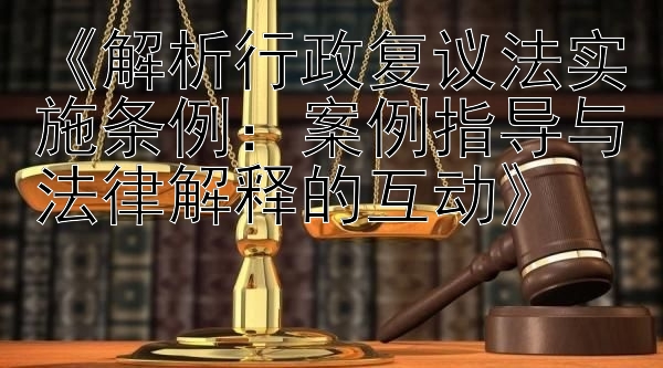 《解析行政复议法实施条例：案例指导与法律解释的互动》