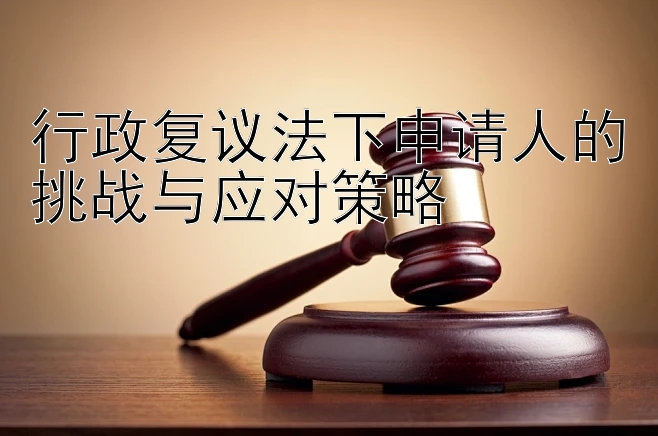 行政复议法下申请人的挑战与应对策略