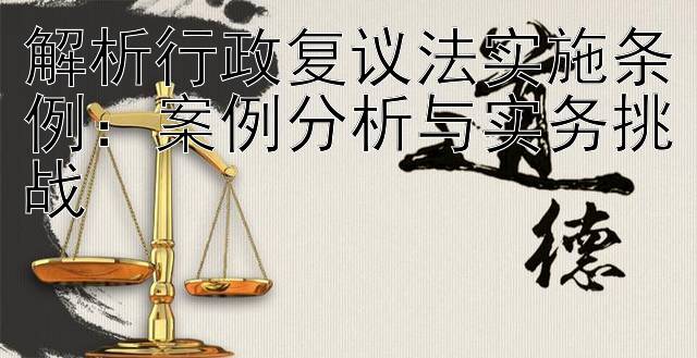 解析行政复议法实施条例：案例分析与实务挑战