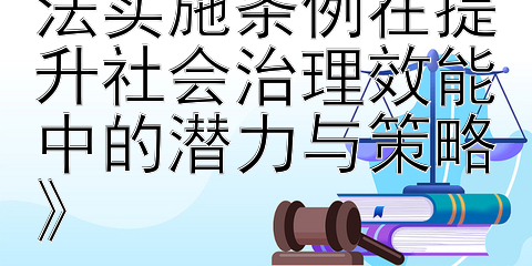 《探索行政复议法实施条例在提升社会治理效能中的潜力与策略》