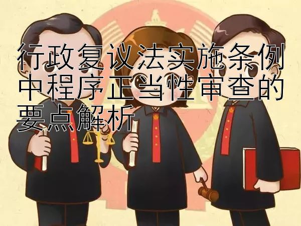 行政复议法实施条例中程序正当性审查的要点解析