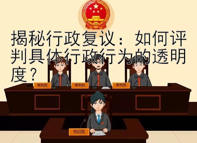 揭秘行政复议：如何评判具体行政行为的透明度？