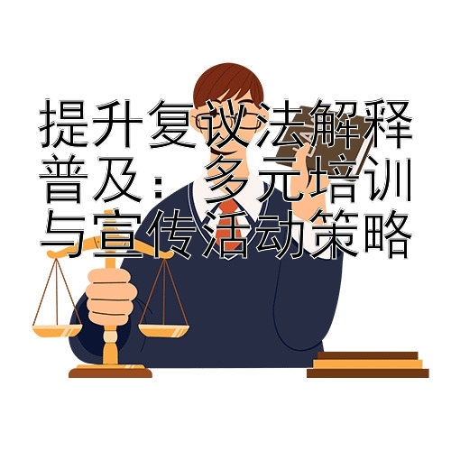 提升复议法解释普及：多元培训与宣传活动策略