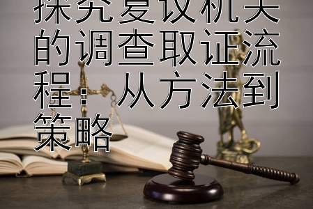 探究复议机关的调查取证流程：从方法到策略