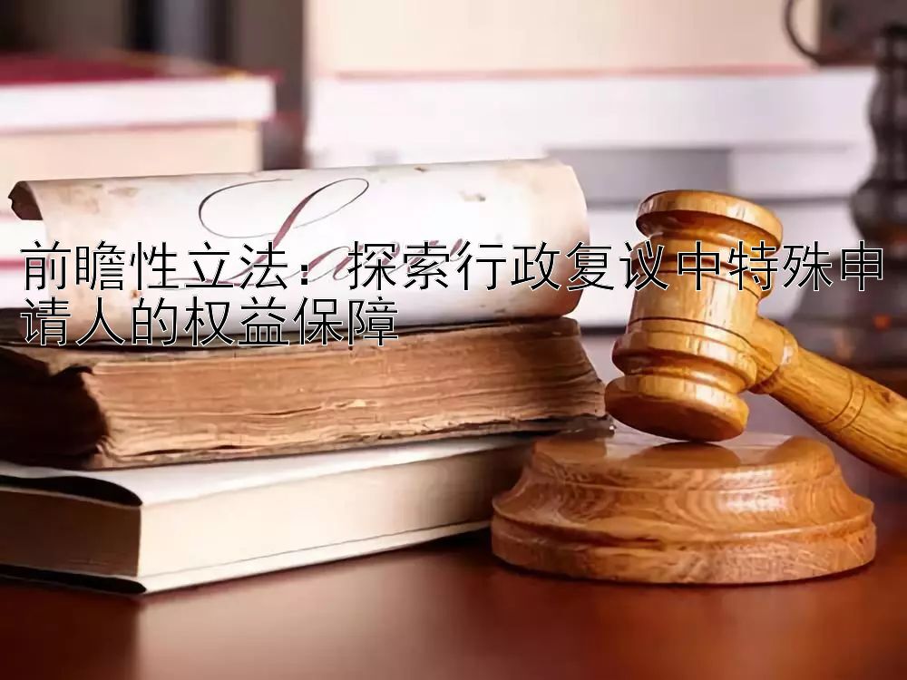 前瞻性立法：探索行政复议中特殊申请人的权益保障