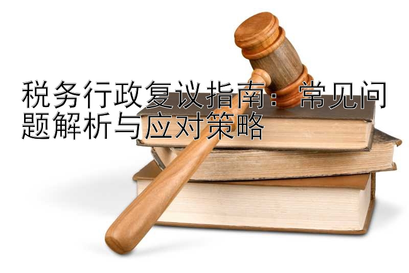 税务行政复议指南：常见问题解析与应对策略