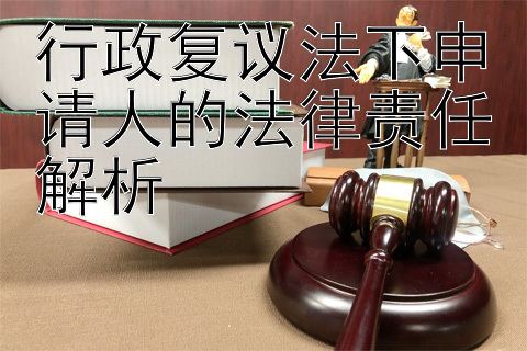 行政复议法下申请人的法律责任解析