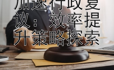 加速行政复议：效率提升策略探索