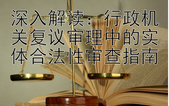 深入解读：行政机关复议审理中的实体合法性审查指南