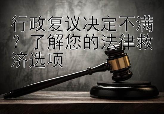 行政复议决定不满？了解您的法律救济选项