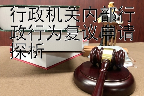 行政机关内部行政行为复议申请探析