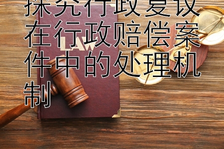 探究行政复议在行政赔偿案件中的处理机制