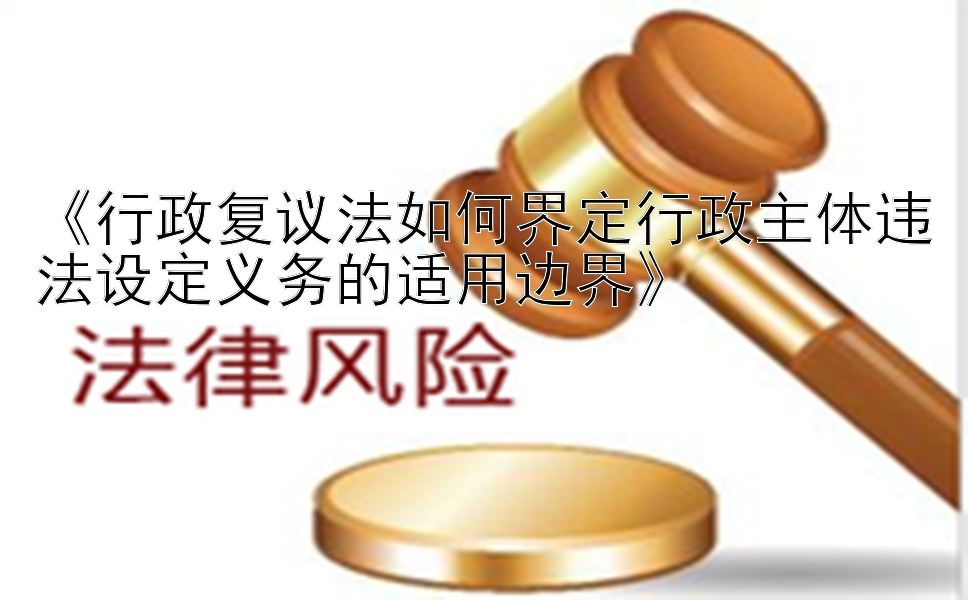 《行政复议法如何界定行政主体违法设定义务的适用边界》