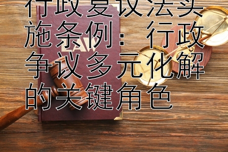 行政复议法实施条例：行政争议多元化解的关键角色