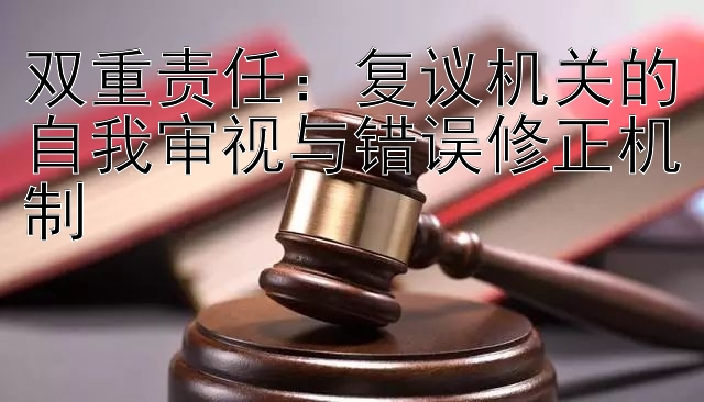 双重责任：复议机关的自我审视与错误修正机制