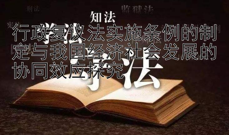 行政复议法实施条例的制定与我国经济社会发展的协同效应探究