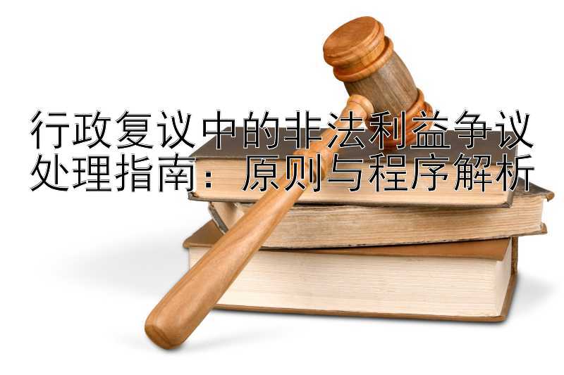 行政复议中的非法利益争议处理指南：原则与程序解析