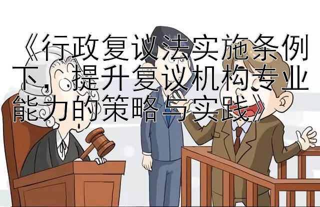 《行政复议法实施条例下，提升复议机构专业能力的策略与实践》