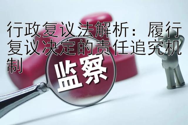 行政复议法解析：履行复议决定的责任追究机制