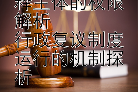 行政复议法解释主体的权限解析  
行政复议制度运行的机制探析